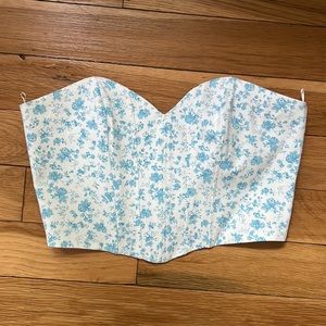 Zara Floral Corset Crop Top